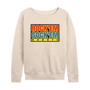 Women's - Rock 'Em Sock 'Em Robots - Rock 'Em Sock 'Em Logo Lightweight French Terry Slouchy - 1 of 4