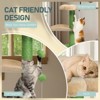 SEVOBAL Pet Tower 33in Cat Tree, Multi-level Cat Tower with Cat Scratching Post Padded Top Bed for Kittens and Indoor Cats, Green, 21.6"*16"*31.5" - 3 of 4