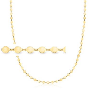 Ross-Simons Italian 18kt Gold Over Sterling Mirror-Link Necklace