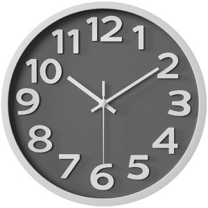 REGALWOVEN Plastic Classic Analog Battery Powered Silent Wall Clock 12 Inches - 1 of 4