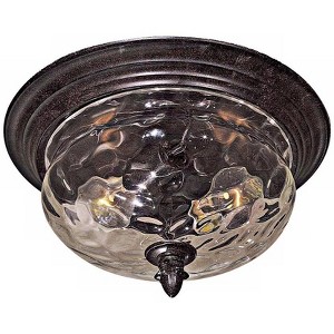 Minka Lavery Industrial Outdoor Ceiling Light Fixture Corona Bronze Damp Rated 7 1/2" Clear Hammered Glass for Post Exterior Barn - 1 of 3