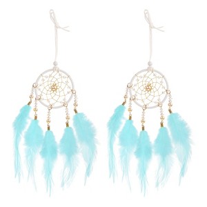 Unique Bargains Small Handmade Macrame Dream Catchers for Home Decoration 2 Pcs - 1 of 4