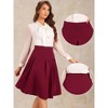 Allegra K Women's Pleated Button Decor High Waist Casual Office Swing Midi Skirts - 2 of 4