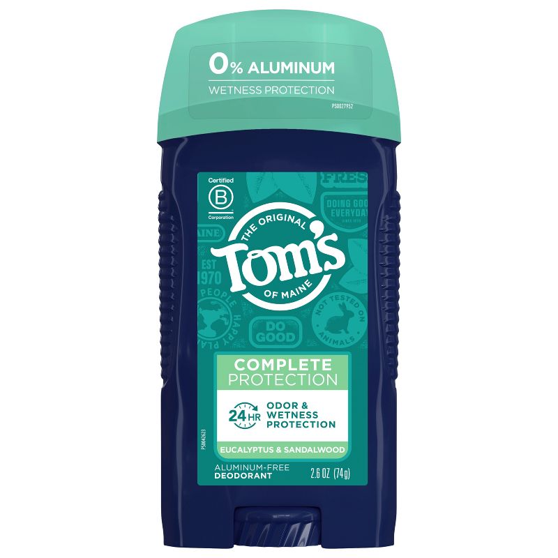 Tom&#39;s of Maine Complete Protection Deodorant - Eucalyptus &#38; Sandalwood - 2.6oz - Trial Size, 1 of 11