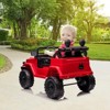 12V Ride on Car for Kids, Electric Kids Car with Remote Control, Music, LED Lights, Suspension, Double Doors, Safety Belt - 3 of 4