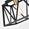 Chloe Lighting Ironclad Industrial 5 Light Textured Black Island Pendant Ceiling Fixture 35" Wide - 3 of 4