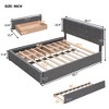 NicBex Queen Size Linen Upholstered Platform Bed with 2 Drawers and 1 Twin XL Trundle for Adults/Boys/Girls - 3 of 4