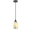 Dewdrop 4.7" Mini Glass Pendant Light, Brown White Marble Glass, Vintage Hanging Ceiling Lamp - 2 of 4