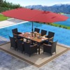 Tangkula 11 PCS Patio Dining Set w/ 15ft Double-Sided Patio Umbrella (Base Included) - 2 of 4