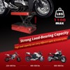 Motorcycle lift with casters, 1100 lb capacity, wide deck, safety pin, center lift crank bracket, suitable for motorcycles, ATVs, cruisers, etc. - 3 of 4