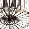 11.5" Crystalline Semi-Flush Mount Pendant Clear - River of Goods: Oil-Rubbed Bronze, Crystal Panels - 3 of 4