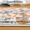 Washable Rug for Bedroom Modern Non Slip Botanical Accent Rug Soft Flower Throw Floor Cover Floral Rugs Indoor Decor - 4 of 4