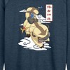 Women's - Avatar: The Last Airbender - Appa Flying Lightweight French Terry Wide Neck Long Sleeve Shirt - 2 of 4