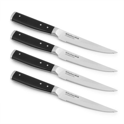 Kitchenaid Gourmet 4-piece Forged Tripe-Rivet Steak Knife Set, Black