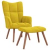 vidaXL Relaxing Chair with a Stool Mustard Yellow Velvet - 2 of 4