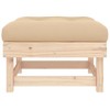 vidaXL Patio Footstool with Cushion Solid Wood Pine - 4 of 4