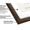 Americanflat 11x14 Walnut Diploma Frame - Displays 8.5x11 Diplomas with Mat or 11x14 Inch Without Mat - Shatter-Resistant Glass. (2 Pack) - 3 of 4