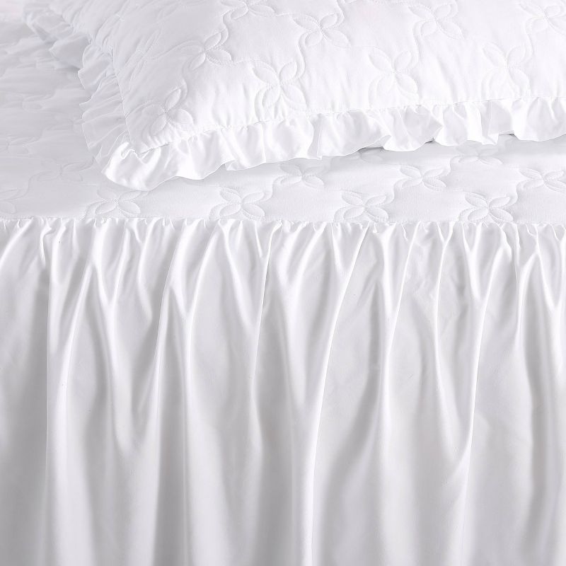 Betseyville Bj Solid Microfiber Bedspread Set White, 5 of 10