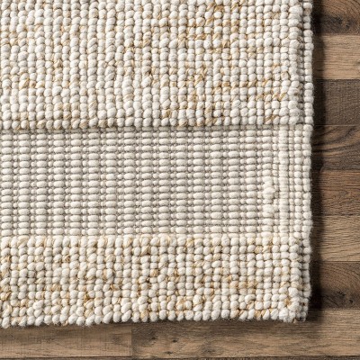 Ivory Abstract High-Low Wool 5' x 8' Area Rug