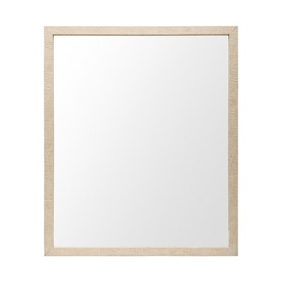 HomeRoots 26" Tan Framed Bathroom Vanity Mirror
