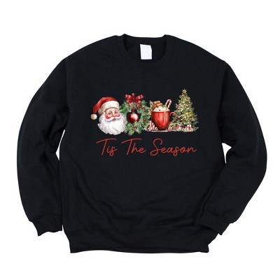 Simply Sage Market Women's Graphic Sweatshirt Small Tis The Season Christmas Collage
