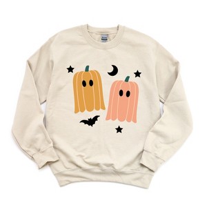 Simply Sage Market Women's Graphic Sweatshirt Pumpkin Ghost - 1 of 4