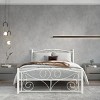 Streamdale Full Size Unique Flower Sturdy System Metal Bed Frame with Headboard and Footboard - 2 of 4