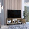 45.3" Manufactured Wood TV Stand for TVs up to 45" with Three Open Shelves, One Cabinet, and Cable Management for Living Room - 2 of 4