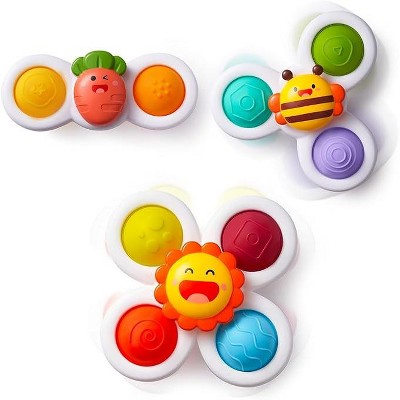 Dulums Strong Suction Cup Fidget Spinnerz Sensory Bath Toys for Baby