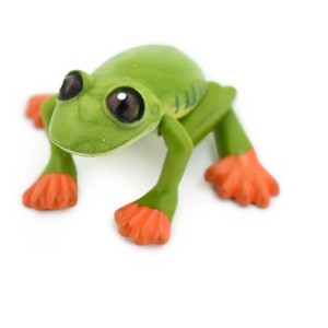 Collectible Wildlife Gifts | Orange Toed Frog  Adjustable Posable Plastic Toy Realistic Rainforest Figure Model Replica Kids  Gift  2" F058 B193 - 1 of 4