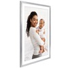 Americanflat 28x40 Poster Frame  - Use as 24x36 Frame with Mat or Display 28x40 Photo Without Mat - Hudson Collection - Silver - 4 of 4