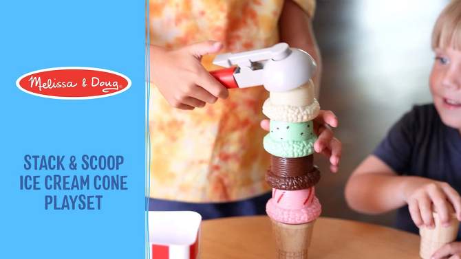 Melissa &#38; Doug Scoop and Stack Ice Cream Cone Magnetic Pretend Play Set, 2 of 17, play video
