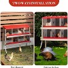 Chicken Nesting Box, 8 Holes Nesting Boxes with Bracket Legs, Easy Egg Collection, Easy Cleaning, Chicken Laying Boxes for Chicken Coop Hens, Red - 2 of 4
