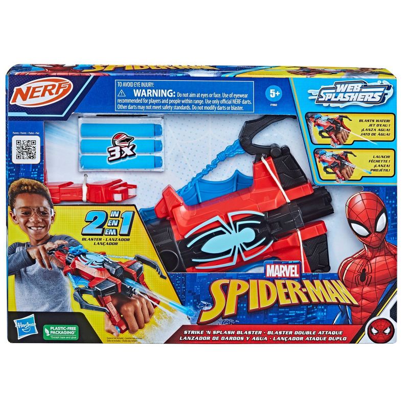Marvel Spider-Man NERF Strike &#39;N Splash Toy Blaster, 3 of 13