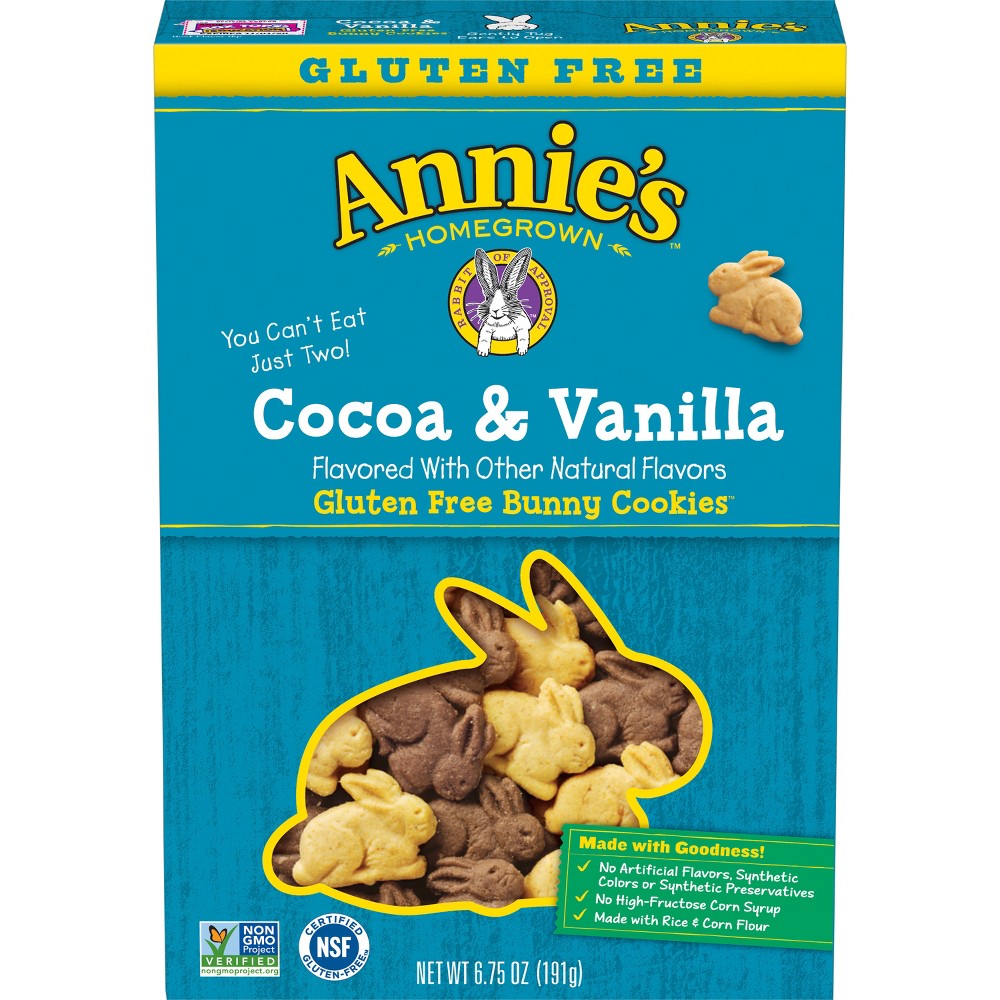 UPC 013562000197 product image for Annie's Cocoa & Vanilla Gluten Free Bunny Cookies - 6.75oz | upcitemdb.com