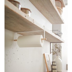 Yamazaki Home - Undershelf Paper Towel Holder - Steel + Wood - 1 of 2