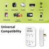 GoGreen Power (GG-16000USB4) 6 Outlet 2.4 AMP USB Wall Tap Adapter with USB Ports and Surge Protection, 735 Joules Surge Rating, White - 4 of 4