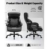 Big and Tall Office Chair with PU Leather Lumbar Support Spring Cushion for Heavy People 600LBS -3irtyhousy - 4 of 4