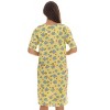 Just Love Womens Nightgown - Short Sleeve Henley Oversized Sleepwear Gown - 3 of 3