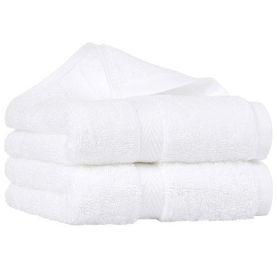 PiccoCasa Hand Towels 100% Cotton Soft Towel Set Hotel Spa Quality Towels 2  Pcs Pink 13x29