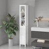 TiramisuBest White freestanding floor storage cabinet with adjustable shelves, 4 drawers and 1 door - 2 of 4
