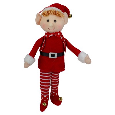 Kurt S. Adler 15" Boy Elf in Red Sweater Christmas Ornament