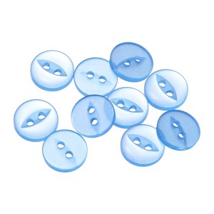 Unique Bargains Round Resin 2-Hole Fish Eye Craft Replacement Sewing Button 10 Pcs - 1 of 4