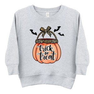 Trick of Treat Pumpkin - Toddler Graphic Sweatshirt and Youth Graphic Sweatshirt - 1 of 3