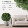24in Artificial Boxwood Topiary Trees (Set of 2) - UV Resistant Faux Plants in 6x5in Pots for Porch, Entryway & Indoor Decor - 4 of 4