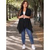 Agnes Orinda Women's Plus Size Christmas Asymmetric Colorblock Open Front Knit Cardigans - 3 of 4