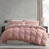 Full Duvet Cover Set - Soft Prewashed Blush Pink, 3 Piece with Zipper, 80x90 Inch Cover 2 Shams - 2 of 4