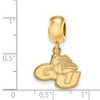 Black Bow Jewelry 14k Yellow Gold Plated Sterling Silver Gonzaga Bulldogs NCAA Bead Charm - 2 of 3