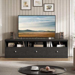 TV Stand for 75 Inch TV, Mid-Century Modern Entertainment Center with Storage Drawer, Wood Media Console TV Cabinet for Living Room - 1 of 4