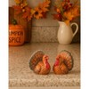 Transpac Dolomite 3.11 in Multicolor Harvest Turkey Salt and Pepper Shakers Set of 2 for Fall and Thanksgiving - 2 of 4